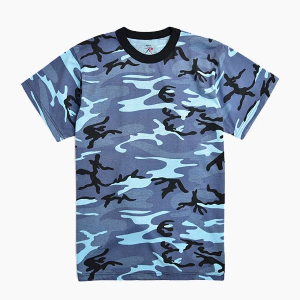 Kid's Sky Blue Camo T-Shirt